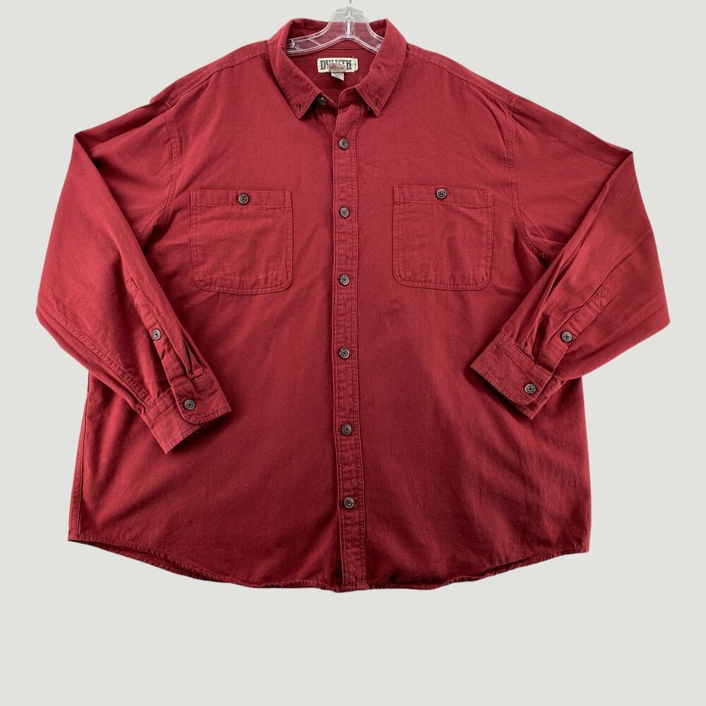 Duluth Trading Co Shirt Mens 2XL Workwear Utility Button Up Rugged